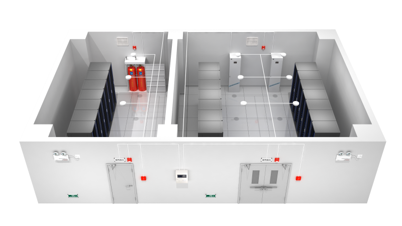 柜式七氟丙烷滅火裝置應(yīng)用3D圖