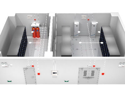 機(jī)房-柜式七氟丙烷滅火設(shè)備+雙柜
